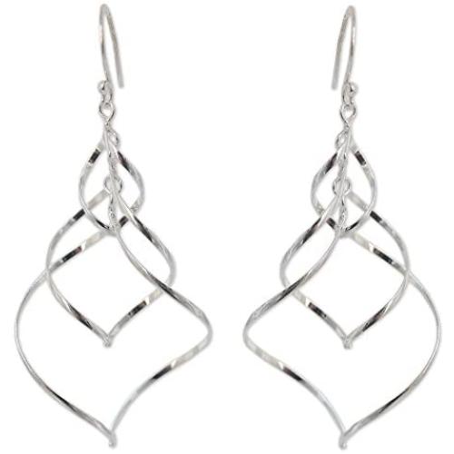 NOVICA .925 Sterling Silver Dangle Earrings, Chiang Mai Chimes