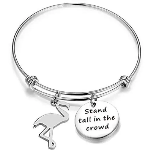 AKTAP Flamingo Bracelet Stand Tall in The Crowd Inspirational Be Yourself Flamingo Lover Gift AKTAP Flamingo Bracelet Stand Tall in The Crowd Inspirational Be Yourself Flamingo Lover Gift