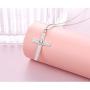JZMSJF 925 Sterling Silver Faith Hope Cross Pendant Necklace Claddagh Celtic Faithful Jewelry Gift for Women Girls