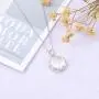 925 Sterling Silver Cremation Necklace for Ashes - Transparent Crystal Circle Urn Pendent Necklace Memorial Jewelry for Women