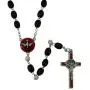 Needzo Holy Spirit Dove Black Bead Confirmation Rosary with Prayer Card, 19 Inch Needzo Holy Spirit Dove Black Bead Confirmation Rosary with Prayer Card, 19 Inch