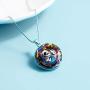 JUSTKIDSTOY Nightmare Before Christmas Necklace Jewelry 925 Sterling Silver Jack Skellington and Sally Pendant Necklace Gifts for Women Girlfriend