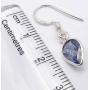 SilverStarJewel Iolite Earrings 1.1'' Ladies Jewelery 925 Pure Silver