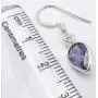 SilverStarJewel Iolite Earrings 1.1'' Ladies Jewelery 925 Pure Silver