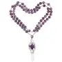 SUNYIK Natural Spinning Merkaba Star Chakra Pendant Necklace for Women Men, Hexagonal Prisms Stone Point Reiki Healing Crystal Magic Wand, 13.5''-14.5'' Strand