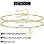 MONOOC Heart Initial Bracelets for Women, Dainty 14K Gold Filled Layered Double Initial Letter Charm Bracelets for Women Girls Jewelry Gifts MONOOC Heart Initial Bracelets for Women, Dainty 14K Gold Filled Layered Double Initial Letter Charm Bracelets for Women Girls Jewelry Gifts