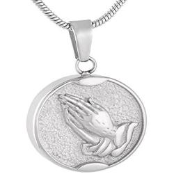 Casket Etcetera Praying Hands Cremation Ashes Jewelry Urn Necklace for Unisex-Adult