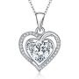 Shahd Love Heart Birthstone Pendant Necklaces for Women with 5A Cubic Zirconia Mothers Day Jewelry Gift Birthday Gift for Mom Women Wife Girls Her