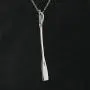 FashionJunkie4Life Sterling Silver Long Rowing Oar Pendant Necklace, 18'' Chain, Scull Sweep Crew