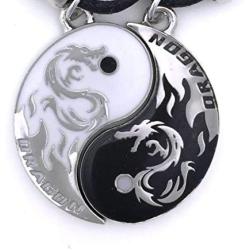 Tapp Collections Dragon Yin Yang 2 Pewter Pendant Necklaces Set