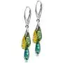 Sterling Silver Multicolor Amber Dreams Necklace Earrings Set 18 Inches Sterling Silver Multicolor Amber Dreams Necklace Earrings Set 18 Inches