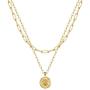 Turandoss Dainty Gold Choker Necklaces for Women - 14K Gold Plated Handmade Medallion Snake Link Chain Cross Star Moon Adjustable Simple Choker Necklaces for Women Jewelry