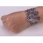YACQ Womens Angel Wings Stretch Cuff Bracelets - Elastic Band Fit Wrist 6-1/2 To 7-1/2 Inch - Lead & Nickle Free - 2 Inch Wide - Women Girls Biker Jewelry