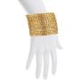 LUX ACCESSORIES Gold Tone Glitter Indian Wedding Multi Bangle Set 24 PC
