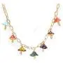 Colorful Enamel Mushroom Charms Tassel Necklace Personality Fashion Jewelry for Women Girls Colorful Enamel Mushroom Charms Tassel Necklace Personality Fashion Jewelry for Women Girls
