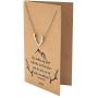 Quan Jewelry Deer Antler Pendant Gemini Necklace, Birthday Gifts for Women, Animal Handmade Jewelry Gift with Inspirational Quote on Greeting Card