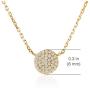 A+O Gift for Sister, Petite CZ Disk Pendant Necklace in Gold, Rose Gold or Silver