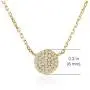 A+O Gift for Sister, Petite CZ Disk Pendant Necklace in Gold, Rose Gold or Silver A+O Gift for Sister, Petite CZ Disk Pendant Necklace in Gold, Rose Gold or Silver