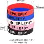 PROSTEEL Medical Alert ID Bracelet Waterproof, Custom Engrave Text Available, 7.8'' Comfortable Soft Silicone Wristbands Wholesale 1/5/10/30/50/100 pcs