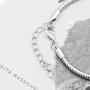 XYIYI 4 Pieces Best Friend Bracelets Adjustable Engraved Friendship Bangle Bracelet BBF Jewelry Set Graduation Gifts Birthday Gifts
