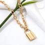 Lock Necklace for Women Men Lock Chain Necklace Gold Padlock Necklace Punk Necklace Jewelry Gift