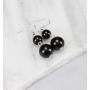 SP Sophia Collection Womens Glossy Pearl Polished Crossover Necklace & Earrings Set