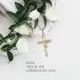 Cross Pendant Necklace for Women Rose Flower Necklace Jewelry for Christmas Birthday Mothers Day Necklace for Women 18 with 2 inches