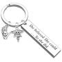 LLsuy PA Physical Therapy Assistant Gift PA Graduation Gift She Believed She Could So She Did Medical Caduceus Keychain