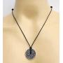 CCBFY Nordic Coin Amulet Vegvísir Odin Triple Horn Triquetra Valknut All in One Pewter Pendant Necklace