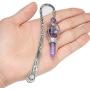 MANIFO Vintage Silver Bookmark with Healing Crystal Gemstone Pendant Charm (Amethyst)