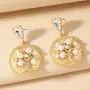 Sinkcangwu Women Earrings Statement Rhinestone Earrings Round Tree Pendant Trend Fashion Jewelry Drop Hanging Dangle Earring Charm Colorful