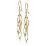 Sterling Silver Linear Swirl French Wire Earrings