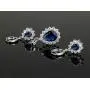 Crystalline Azuria Teardrops 18 ct Gold Plated Blue Simulated Sapphire Zirconia Crystals Set Necklace Earrings Bracelet Crystalline Azuria Teardrops 18 ct Gold Plated Blue Simulated Sapphire Zirconia Crystals Set Necklace Earrings Bracelet