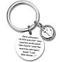 Kivosiiviz Encouragement Keychain Inspirational Gifts I am The Storm Fate Whispers to The Warrior Keyring Motivating Keychain