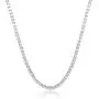 GEMSME 18K White Gold Plated 4.00mm Round Cubic Zirconia Classic Tennis Necklace 18 Inch GEMSME 18K White Gold Plated 4.00mm Round Cubic Zirconia Classic Tennis Necklace 18 Inch