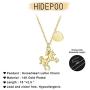 Hidepoo Horse Gifts for Girls, 14K Gold Plated Heart Initial Pendant Horse Necklace for Girls Personalized Dainty Horse Jewelry Horse Necklace Horse Gifts for Girls