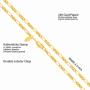 Lifetime Jewelry 3.5mm Figaro Chain Necklace for Men & Women 24k Gold Plated
