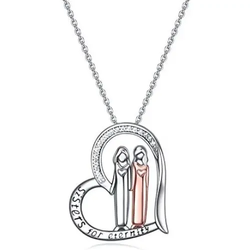 ONEFINITY Sister Necklace Sterling Silver Sister Pendant Necklace Sisters Jewelry Gifts for Women Girls ONEFINITY Sister Necklace Sterling Silver Sister Pendant Necklace Sisters Jewelry Gifts for Women Girls