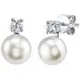 THE PEARL SOURCE 7-8mm Genuine White Freshwater Cultured Pearl & Cubic Zirconia Rosalie Earrings for Women THE PEARL SOURCE 7-8mm Genuine White Freshwater Cultured Pearl & Cubic Zirconia Rosalie Earrings for Women