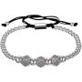 Imperial Crown King 18K Gold CZ Beads Bracelet Luxury Charm Fashion Bangle for Men Women