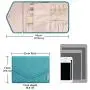 BAGSMART Travel Jewelry Organizer Roll Foldable Jewelry Case for Journey-Rings, Necklaces, Bracelets, Earrings, Teal