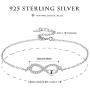 APHILUC Women 925 Sterling Silver Infinity Bracelet Endless Love Heart Adjustable Bracelet for Women Girls Jewelry Gifts