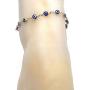 GM Jewelry 18K Womens Gold Plated Blue Evil Eye Bracelet Clasp 10 Inch