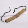 Zephyrr Choker Necklace Tribal Style Golden Metal Beaded With Black Threads JAN-1620