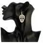 Dangle Earring for Women,Halloween Skull Drop Earring Girls Gold Silver Earrings with CZ Crystal Stainless Steel Earring