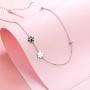 YinShan Dainty S925 Sterling Silver Jewelry Adjustable Choker Necklace Chain and Bracelet