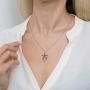 ENZOMAR 3 Star Necklaces for Women - Amethyst Crystal Necklace, Rose Gold Necklaces for Women, Wedding Anniversary, Necklaces for Teen Girls, Little Girls Jewelry, Healing Crystal Necklace