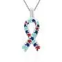 LGSY Ribbon Autism Awareness Puzzle Cage Pendants for Pearl Jewelry Making Sterling Silver, Design Pearl Cage Pendants for Adorable Gift