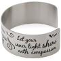 Vera Viva She Has Fire in Her Soul and Grace in Her Heart Inspirational Cuff Bracelet, Stainless Steel, Adjustable Fit