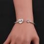 Zuo Bao Simple Heartbeat Cuff Bracelet Nurse Bracelet Stethoscope Bracelet Gift for Nurse Doctor